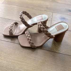 Dolce Vita Tan Braided Sandal Heel (Size 6) #NWT